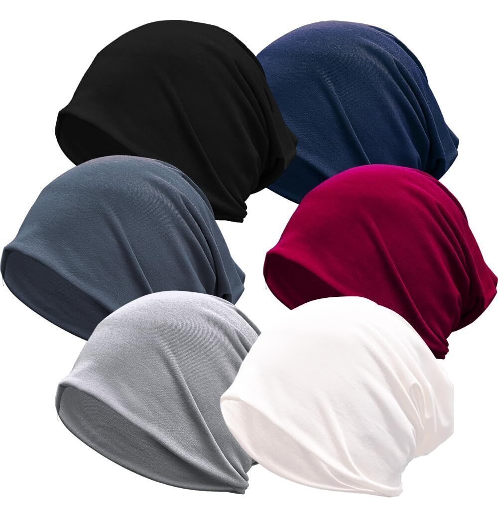 5802 6 Piece Slouchy Beanie Chemo Headwear Cancer Caps Hats Set 3